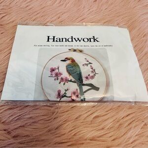 Embroidered Bird Wall Decor Kit